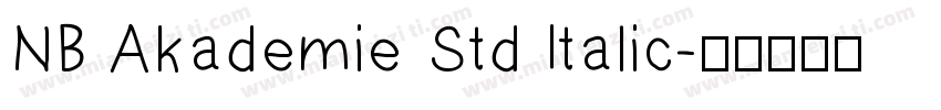 NB Akademie Std Italic字体转换